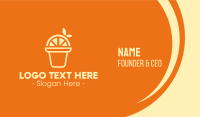 Organic Orange Juice Business Card Design