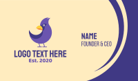 Purple Bird Business Card example 1