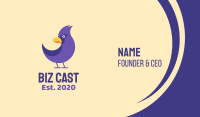 Violet Cartoon Bird Business Card