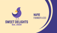 Violet Cartoon Bird Business Card