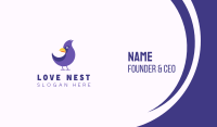 Violet Cartoon Bird Business Card Image Preview