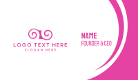 White And Pink Business Card example 3
