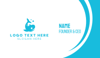 Blue Bubble Whale Business Card