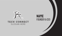 Chair Letter K Business Card