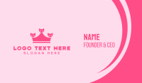 Pink Crown Kittens Business Card