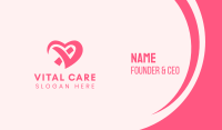 Modern Pink Heart Business Card Image Preview