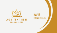 Modern Gold Crown Business Card