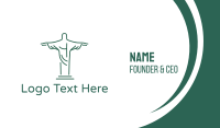 Christ Statue Outline Business Card