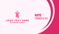 Pink Kids Baby Clothing Apparel Business Card Design
