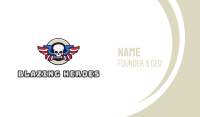 Patriotic Skull Wing Business Card Image Preview