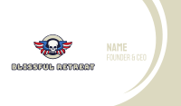 Patriotic Skull Wing Business Card