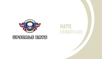 Patriotic Skull Wing Business Card Image Preview