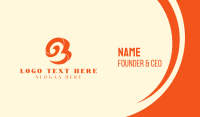 Fancy Swirly Letter B Business Card Design