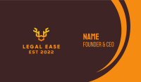 Orange Animal Antlers Business Card