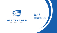 Modern Greece Chat Business Card