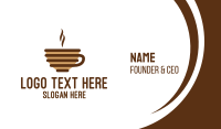 Brown Stroke Coffee Business Card