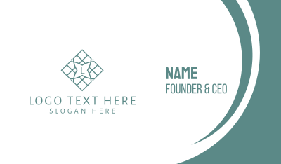 Edgy Tile Lettermark Business Card Image Preview