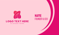 Abstract Pink Letter A  Business Card Design