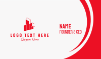 Red Business Tower Business Card