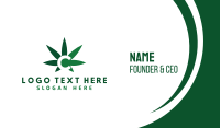 Green Cannabis C Business Card Design