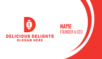 Red D Rugby Business Card Image Preview