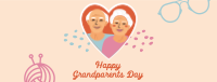 Heart Grandparents Greeting  Facebook Cover Design