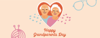 Heart Grandparents Greeting  Facebook Cover Image Preview