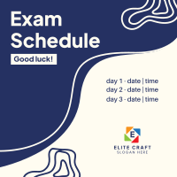 Curvy Divide Exam Schedule Instagram Post