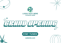 Y2K Grand Opening Postcard Design