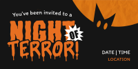 Halloween Party Retro Twitter Post Design