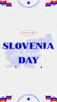 Minimalist Slovenia Statehood Day Facebook Story