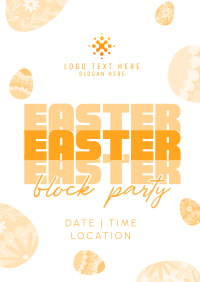 Easter Party Eggs Poster