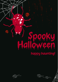 Halloween Spider Greeting Poster