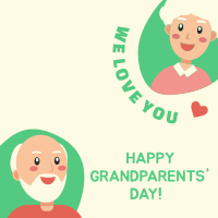 We Love You Grandparents Instagram Post Design