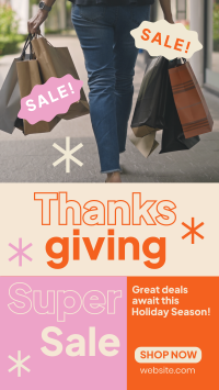 Super Sale this Thanksgiving Instagram Story