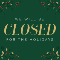 Closed for Christmas Linkedin Post Design