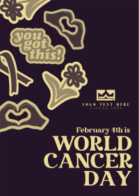 Cancer Awareness Stickers Poster