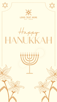 Hanukkah Lilies Facebook Story