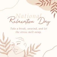 National Relaxation Day Instagram Post