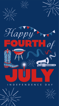 4th of July Illustration Video