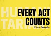 Modern World Humanitarian Day Postcard Design