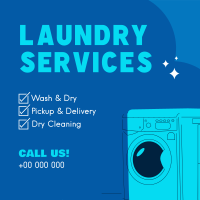 Laundry Services List Linkedin Post Design