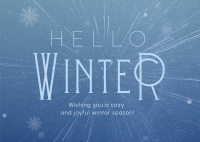 Cozy Winter Greeting Postcard Image Preview