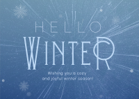 Cozy Winter Greeting Postcard