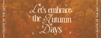 Trendy Autumn Greeting Facebook Cover Design