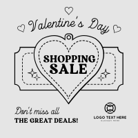 Minimalist Valentine's Day Sale Instagram Post