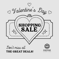 Minimalist Valentine's Day Sale Instagram Post Image Preview