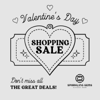 Minimalist Valentine's Day Sale Instagram Post Image Preview