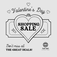 Minimalist Valentine's Day Sale Instagram Post Image Preview