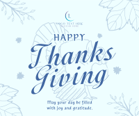 Thanksgiving Greeting Simple Facebook Post Design